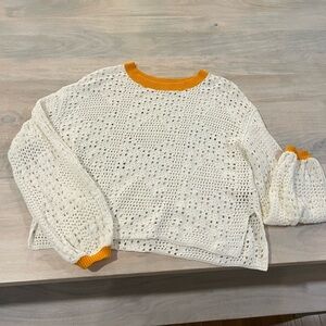 NWOT Free People Crochet Sweater